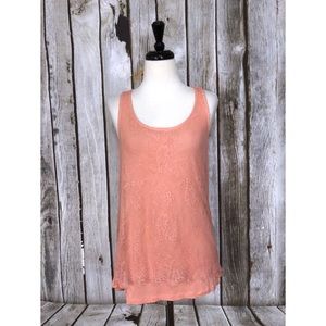New York & Company Lace Overlay Tank Top